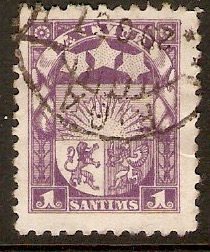 Latvia 1923 1s mauve. SG127.
